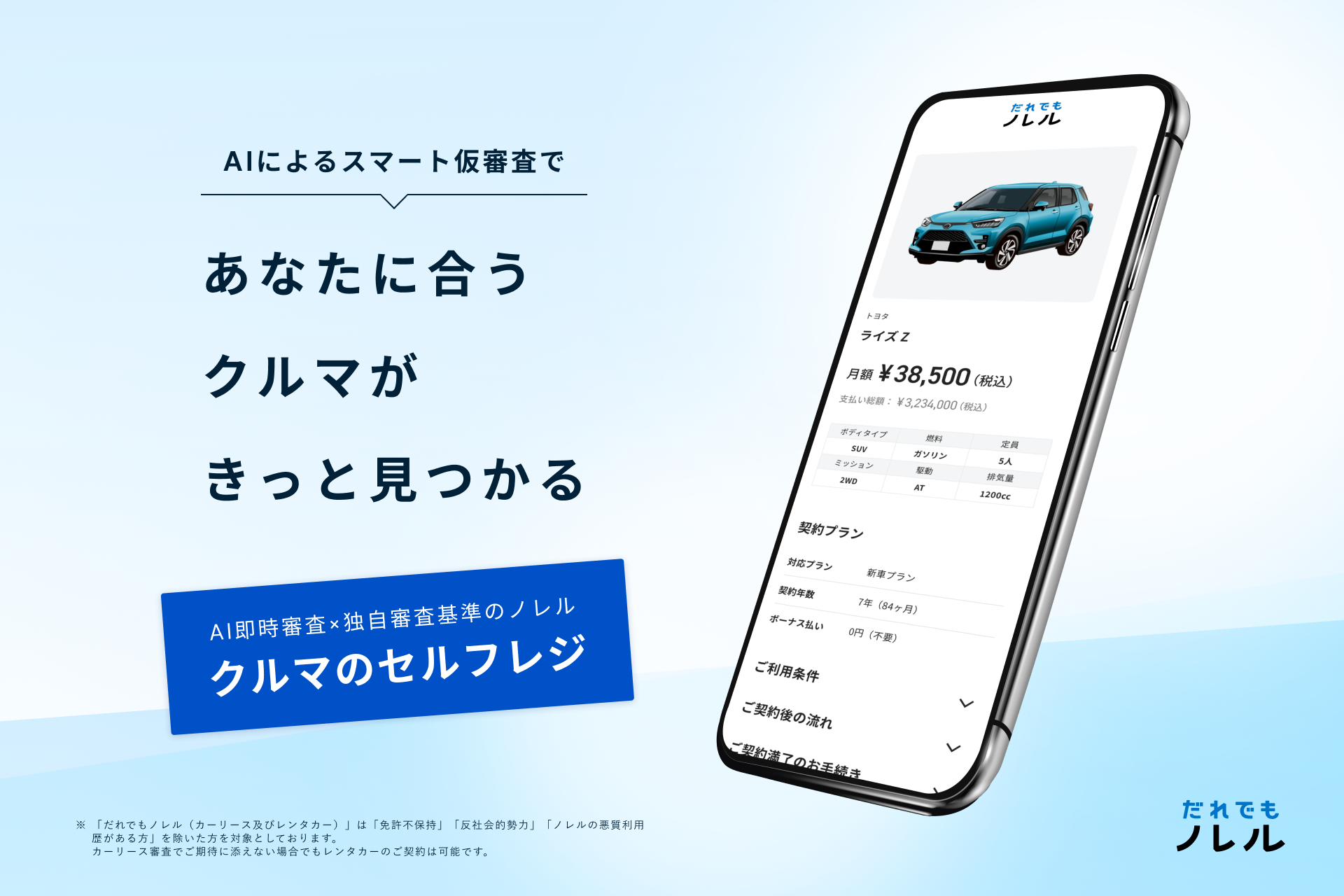 IDOM CaaS Technology、新サービスリリース　最短5分(※1)で審査申込完了、スマホで、クルマにノレル　AI即時審査×独自審査基準のノレル『クルマのセルフレジ』